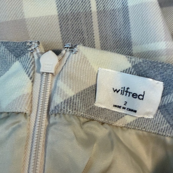 Aritzia Wilfred Women’s Plaid Flannel A Line Mini Skirt Size 2 - Picture 5 of 8